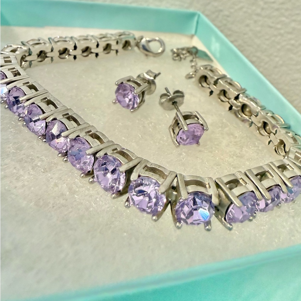 Park Lane Lavender Impression Bracelet & Earrings